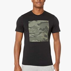 🌺 LIKE NEW Men’s Adidas Black camouflage box logo T-shirt